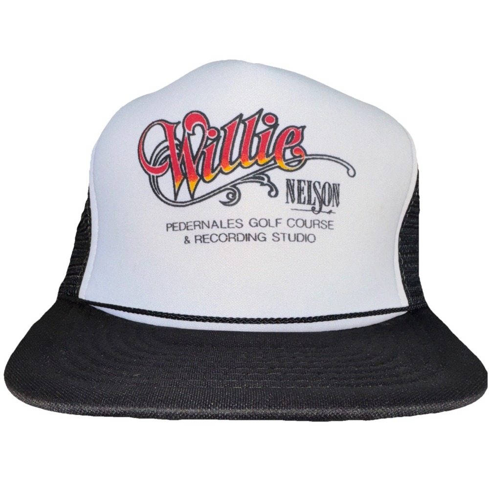 Vintage Willie Nelson Golf & Recording Studio Trucker Hat Snapback Country Music